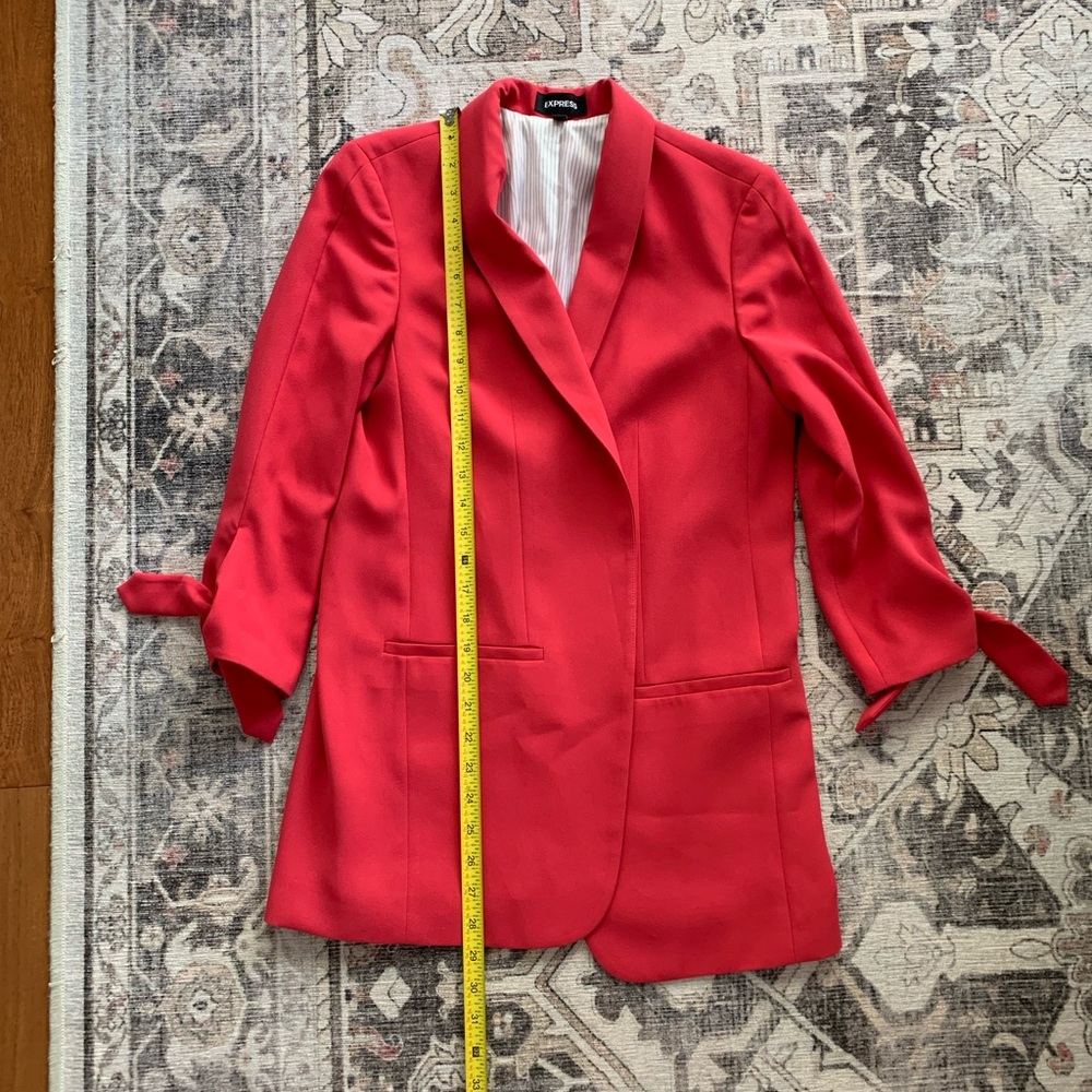 Express Open-Front Tie Sleeve Blazer - Picture 5 of 5